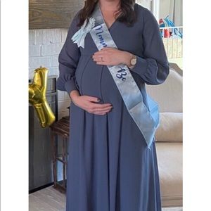 Pink Blush Chiffon Small Maternity Maxi Dress